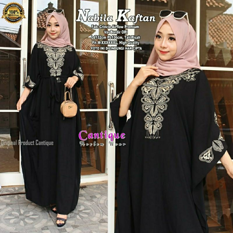 Sabina Kaftan, KAFTAN JUMBO LEBARAN CANTIK MODIS FIT XXXXXL LD 150 BAHAN SHAKILLA PREMIUM MIX BORDIR TERMURAH TERLARIS OOTD KEKINIAN