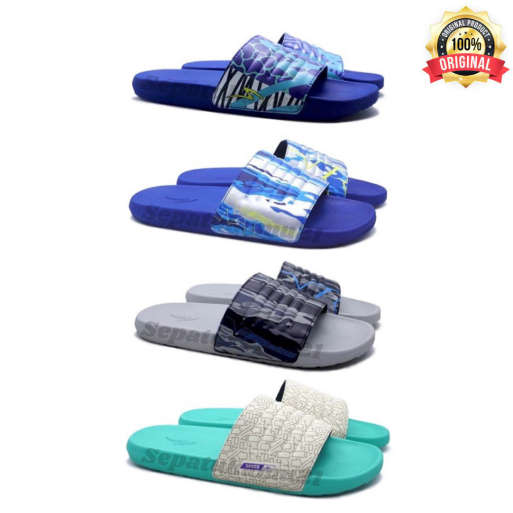 Sandal Pria Slide Selop Specs Special Edition Runtuboy-Stereoflow-Mark Klok 100% Original