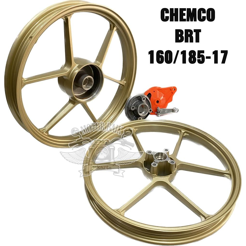 velg pelek velek CHEMCO BRT jupiter z 160 185 17 1set komplit tutup panel rem tinggal pasang