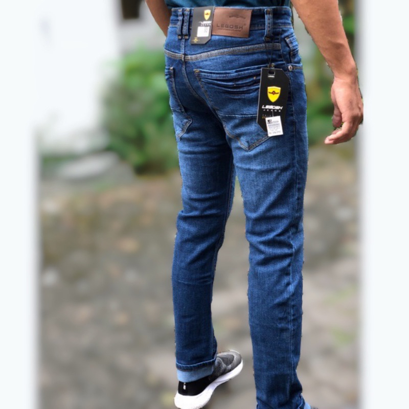 ABDUS07 Celana Panjang Legosh Denim Slimfit Jeans Streach Casual Original Jeans Streach Sobek