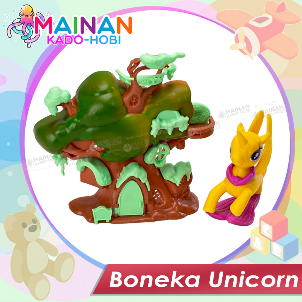 MAINAN EDUKASI ANAK PEREMPUAN DIY MINIATURE THE SPARKLING UNICORN DOLL