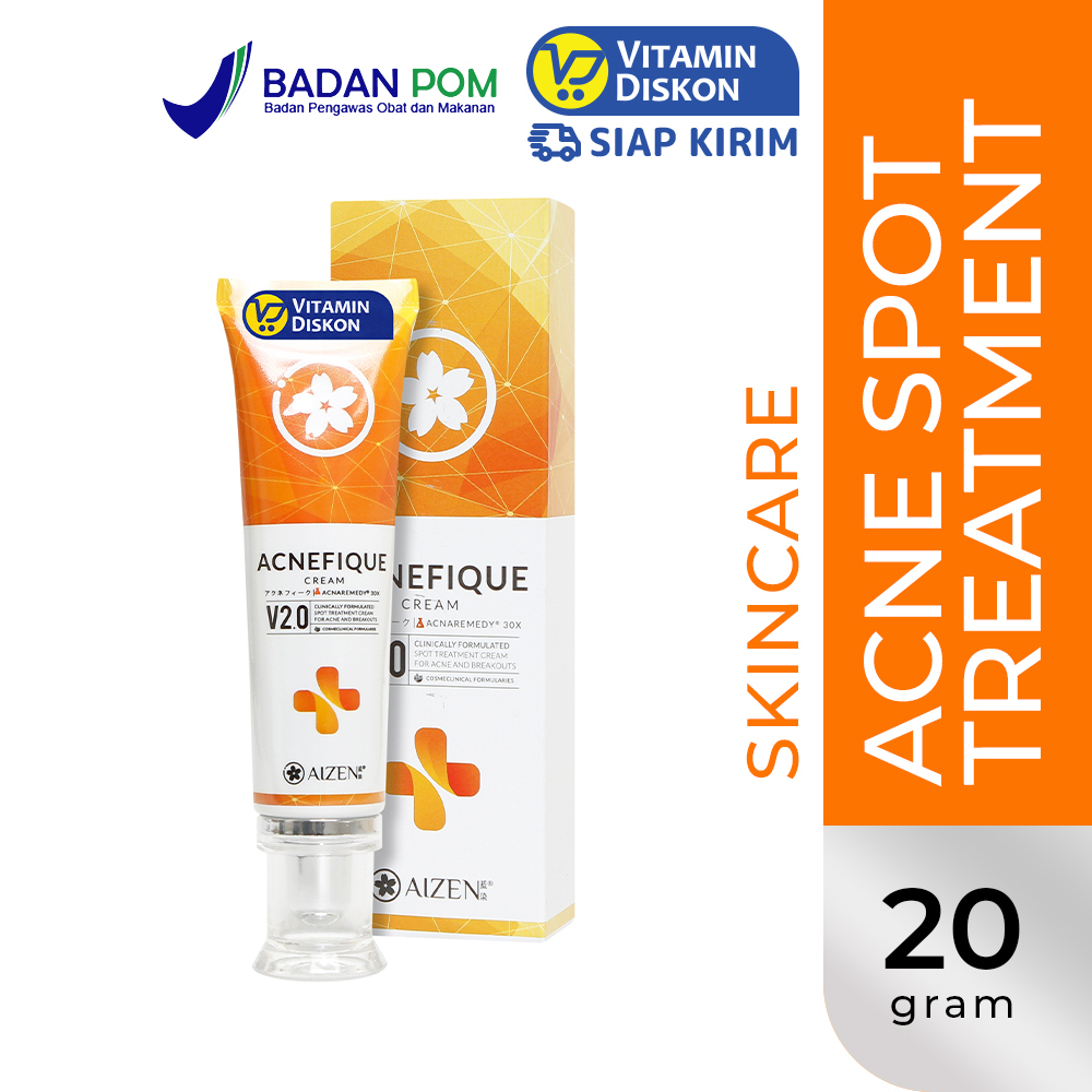 AIZEN ACNEFIQUE V2.0 CREAM 20GR | Cream Perawatan Jerawat & Bruntusan