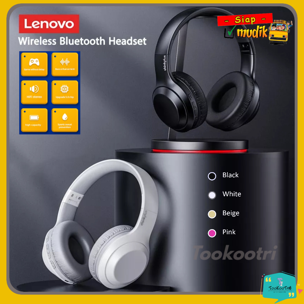 LENOVO Headphone TH10 Bluetooth Headset Wireless Earphone 5.0