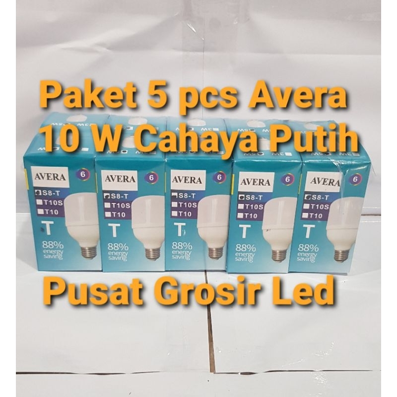 Paket Hemat 5 pcs Lampu Led Murah 10w 10 Watt Cahaya Super Terang