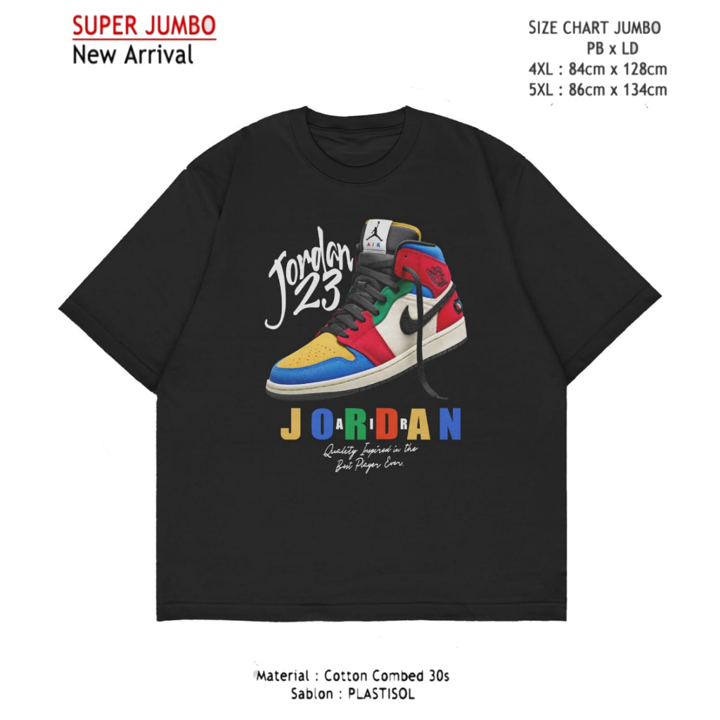Kaos BIG SIZE XXL - XXXL - XXXXL Jumbo Ukuran JUMBO
