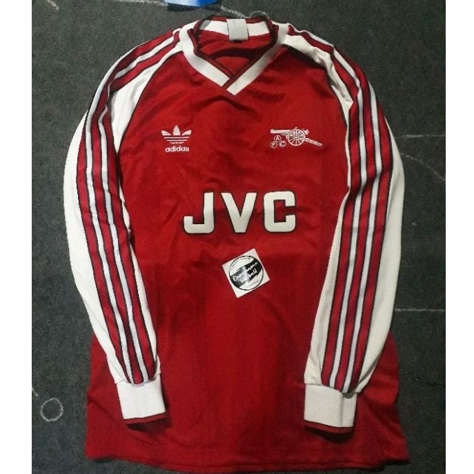 BAJU JERSEY ARSENAL RETRO 1989 1990 1991 1987 89 90 91 87 home Ls LONGSLEEVE PANJANG BLOKECORE