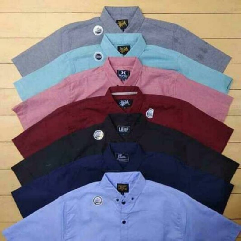 Kemaja Polos Putih Lengan Panjang Twill Merk Ninety Nine, Real Pict Premium