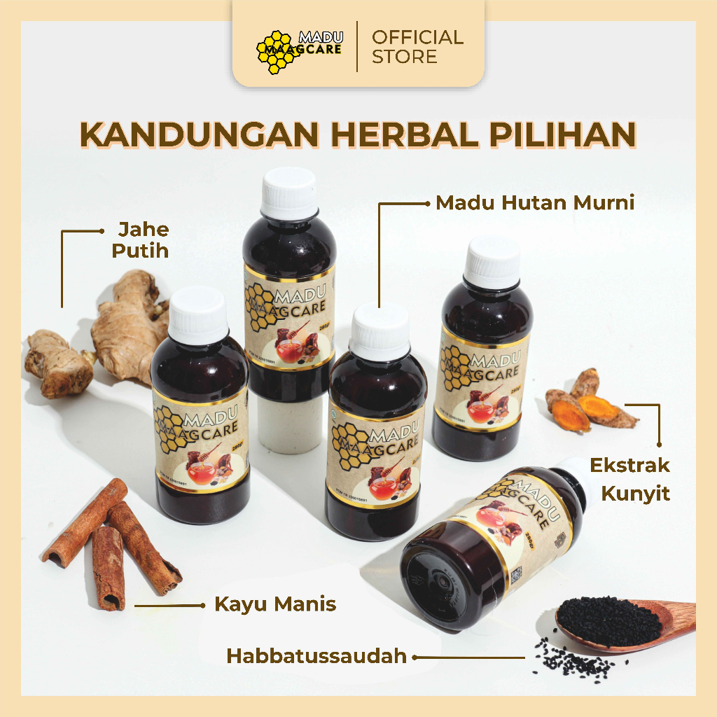 Maagcare [Paket 2 Botol] - Madu Maag Kronis Gerd Asam Lambung Tukak Lambung HALAL BPOM