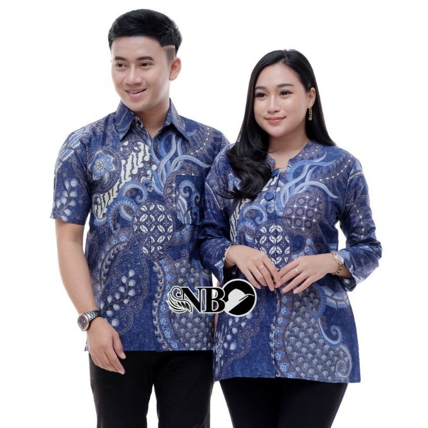 Batik Couple Modern Atasan Blouse Batik Kerja Kantor Wanita Seragam Batik M L XL XXL