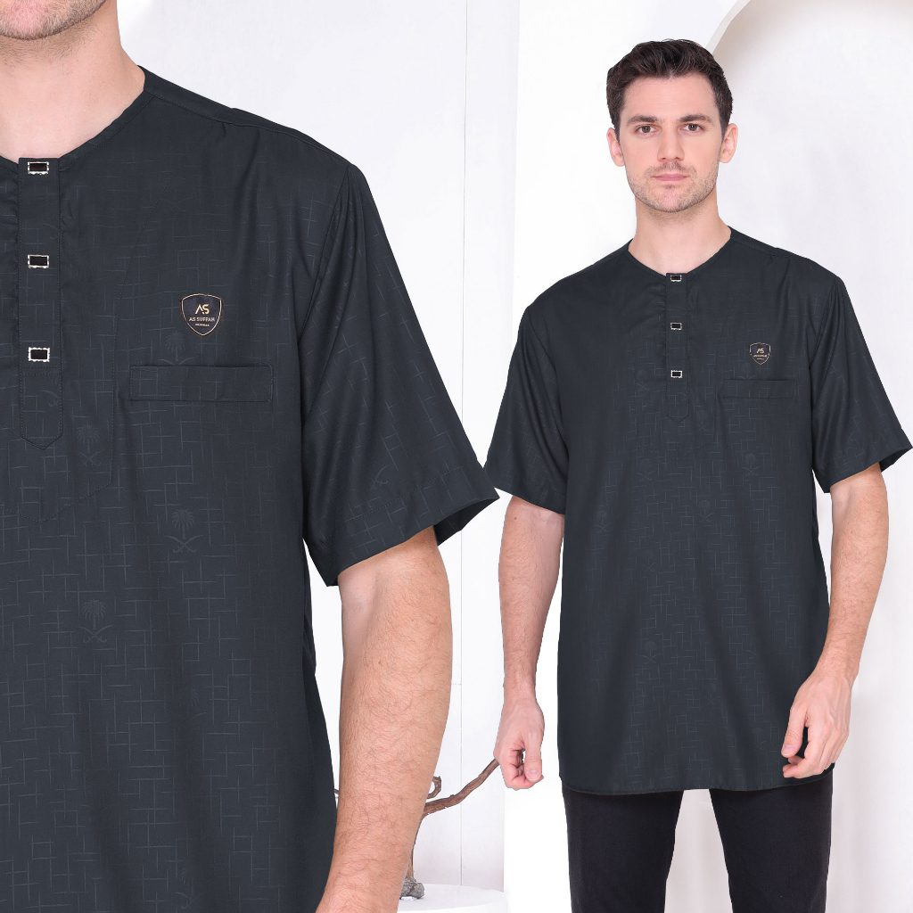 Baju Koko Pria Casual Premium Lengan Pendek Zafran Series Original Assuffah