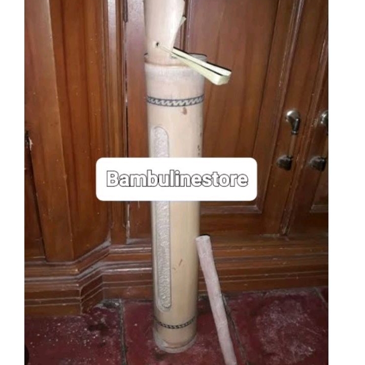 Jual kentongan bambu alat kerajinan dan pos ronda ada ukiran unik-az