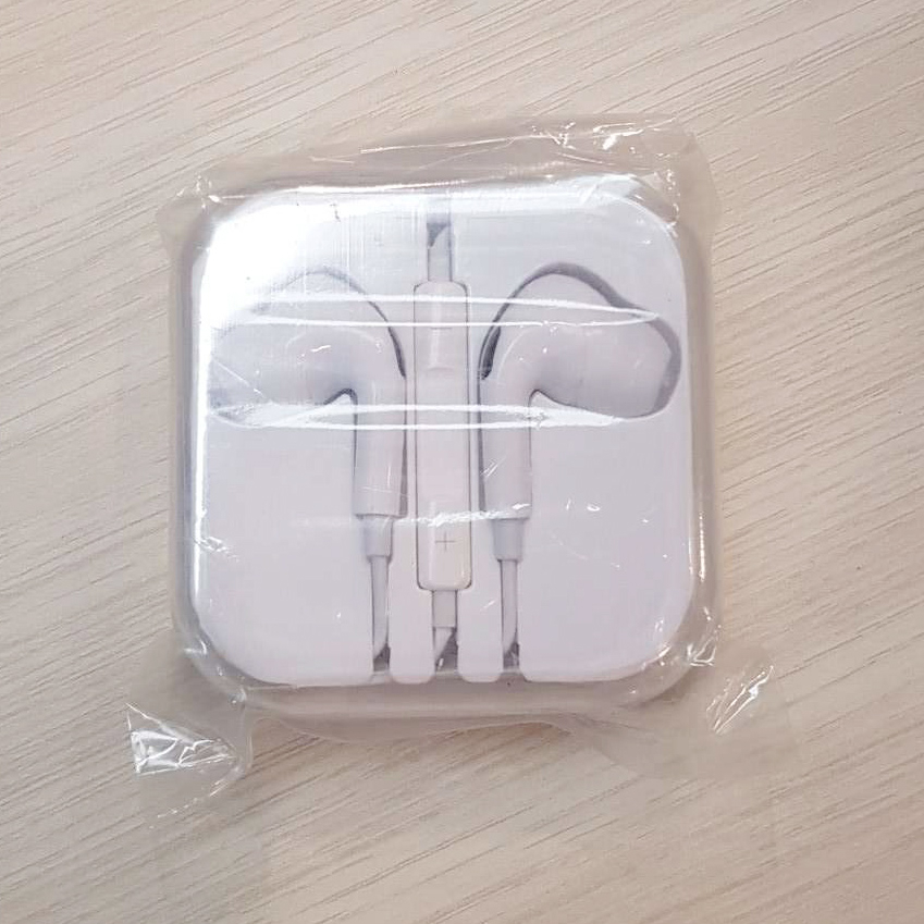 Earphone Stereo with Microphone - White