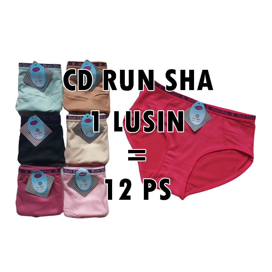 Celana Dalam Wanita Polos Run Sha 12 PCS