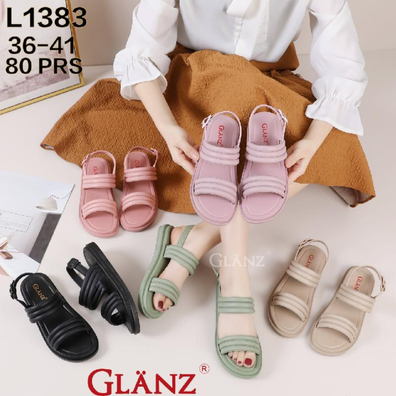 Sandal Jelly Tali Glanz L1383 Sandal Gunung Let Wanita Ban dua Terbaru