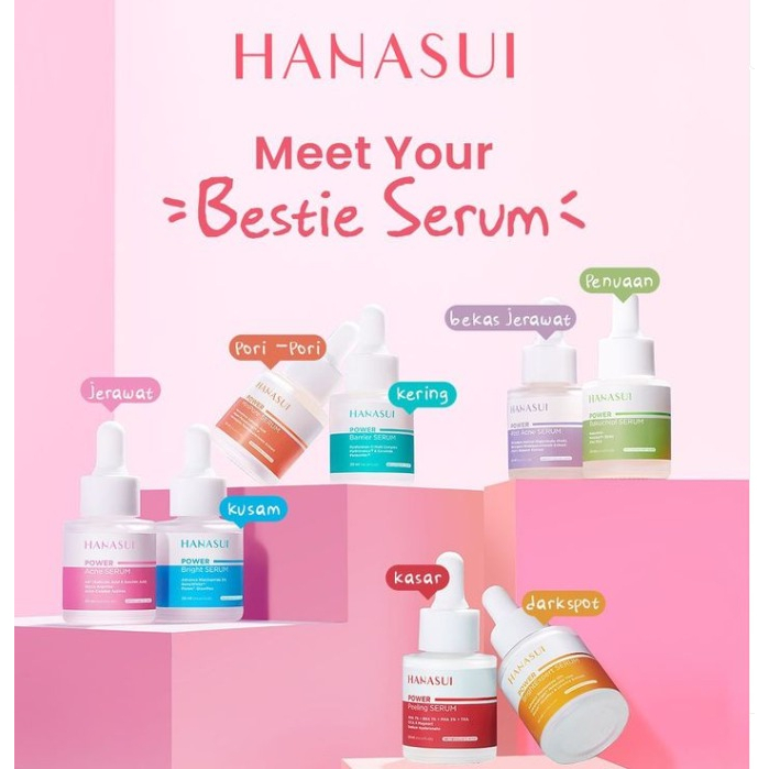 ❄️MATCHA❄️HANASUI SERUM POWER SERIES -BRIGHT BAKUCHIOL ACNE PEELING BARRIER BPOM