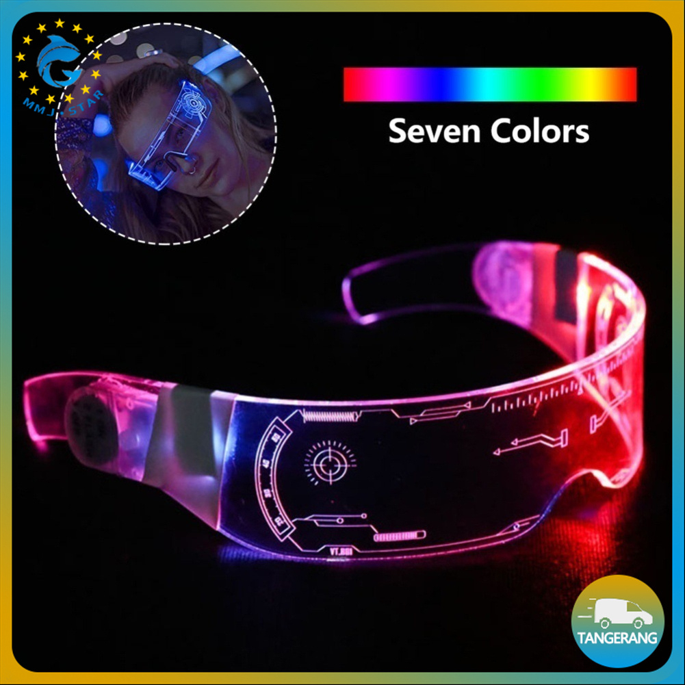 【Dual Control 7 Warna】Glasses LED/Kacamata LED Party/Kacamata Pesta Penerangan