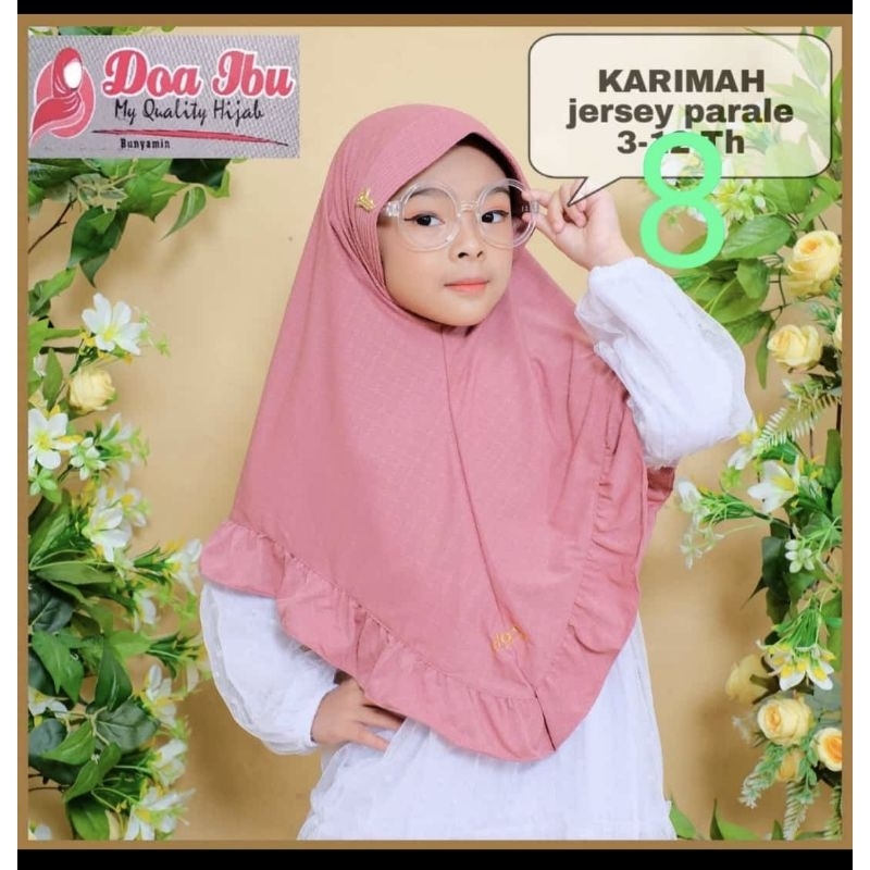 715 Jilbab Anak Doa Ibu Rempel Jersey Varale/Hijab Doi Ori By Bunyamin Kids