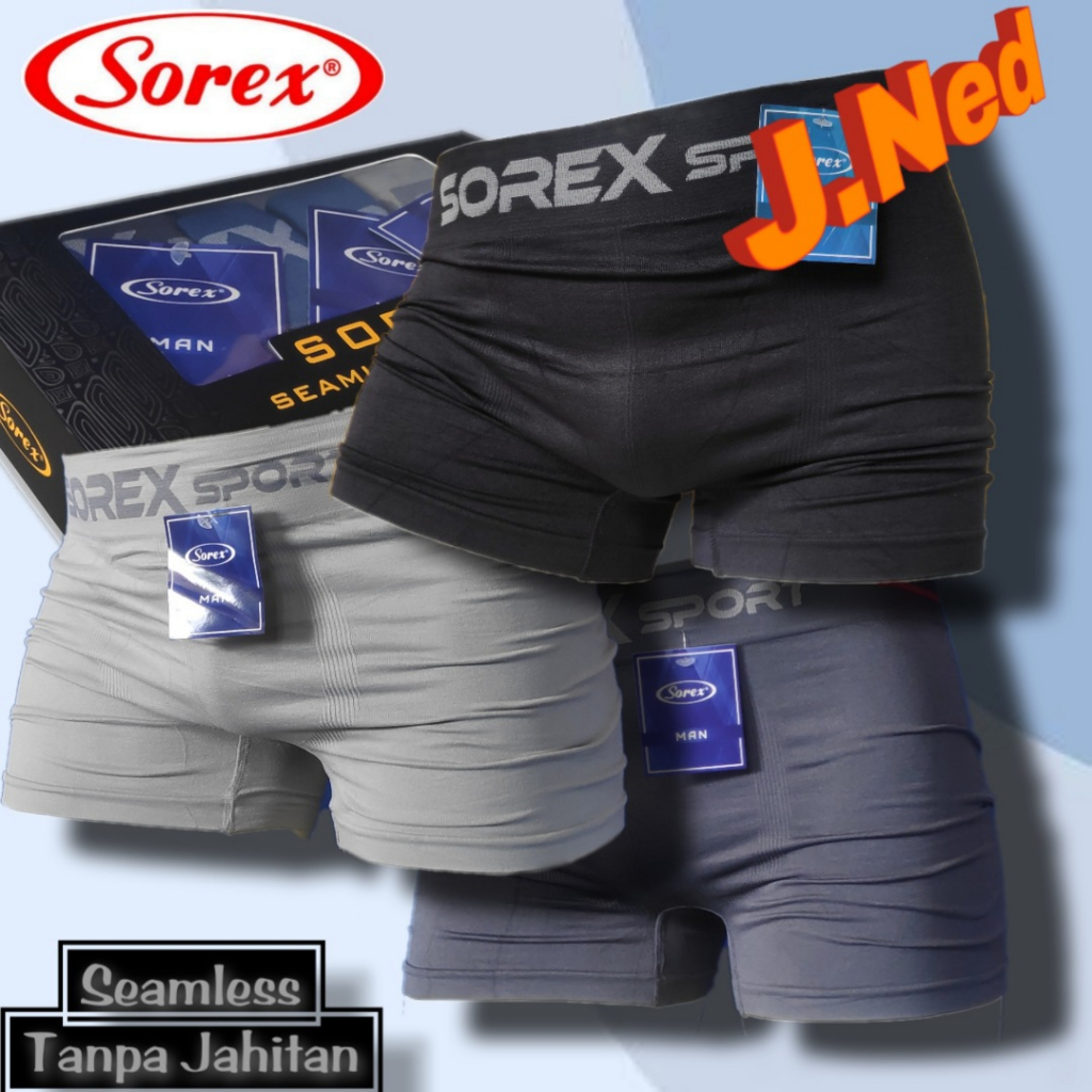 J213 (hrg per biji) CD BOXER PRIA SOREX CELANA DALAM PRIA BOXER PRIA IMPORT