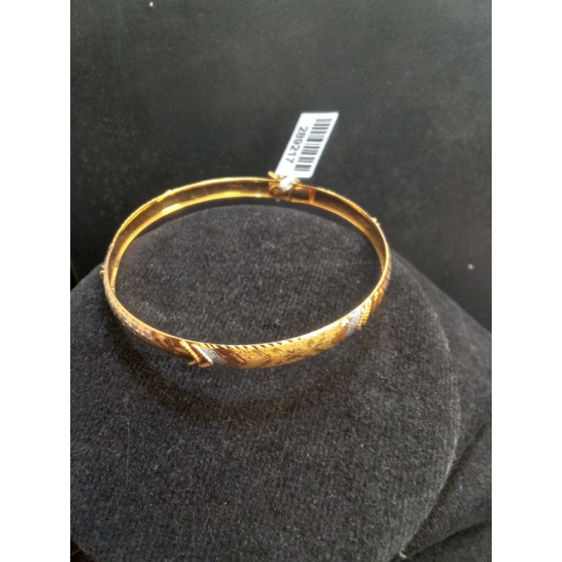 GELANG BANGKOK UKIR DEWASA EMAS ASLI