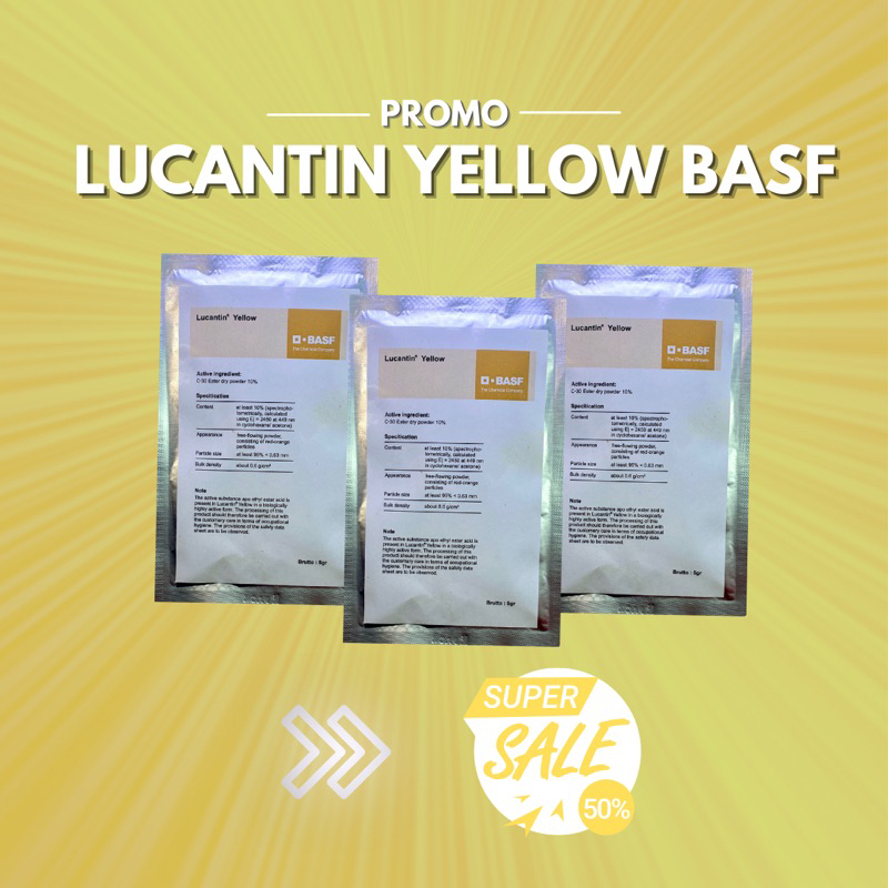Lucantin Yellow (Ester Dry) BASF Germany 5gr pigmen pewarna ikan carophyll yellow pewarna ikan chana