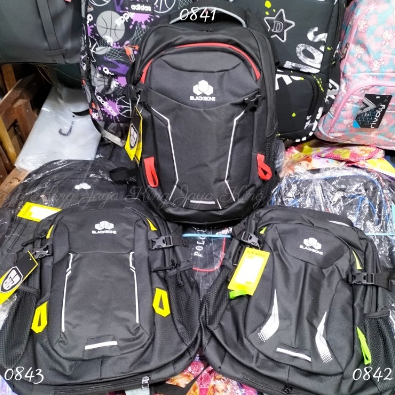 Ransel Laptop Murah Blackbone Hitam Tas Sekolah Kerja Pria