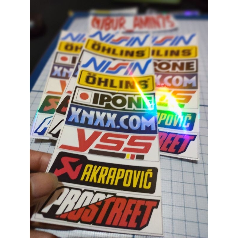 Stiker motor dll yss xnxx ipone jepang nissin ohlin