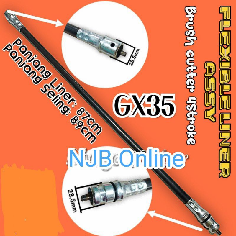 Flexible Liner Shaft Sarung Seling mesin potong rumput 4 Tak 435