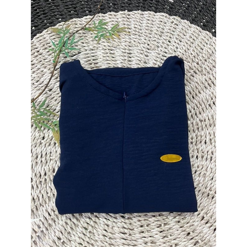 [BEST SELLER] Daily Polos Long Busui | Gamis Simple Abaya-Navy