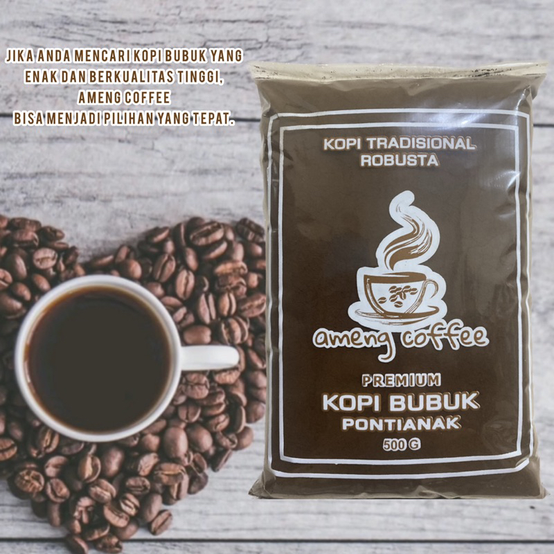 KOPI AMENG Coffee 1kg shop kopi bubuk legendaris Ameng asli pontianak KHUNTIEN PILIHAN KOPI ROBUSTA