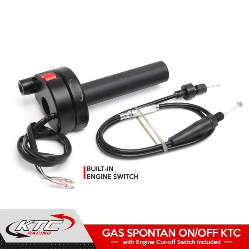 gas spontan ktc ninja racing original Hitam ON/OFF buat RX KING / NINJA R RR