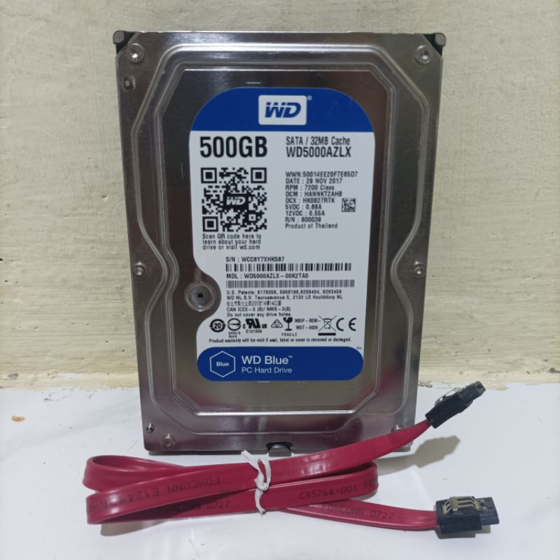 Hardisk HDD 500GB WD SGT Sata For PC Bonus Kabel Sata