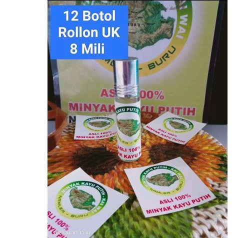 Minyak Kayu Putih Namlea buru Minyak Kayu Putih Asli Ambon  1 Lusin (Namlea -P Buru UK 8 mili 12pcs)