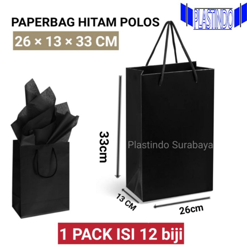 

ISI 12 BIJI paper bag murah 26x13x33 pb5 | kantong | tas kertas | paperbag polos