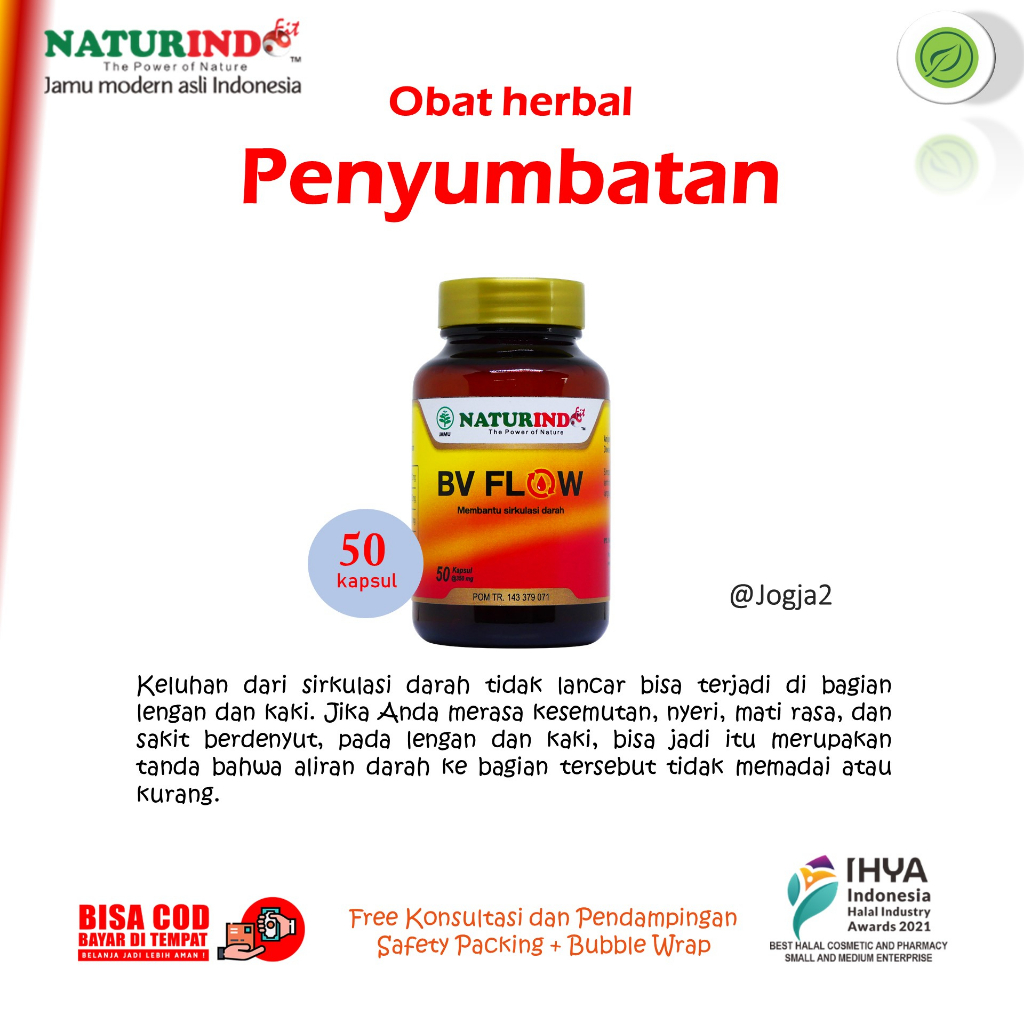 BV Flow Obat Herbal Penyumbatan Sirkulasi Peredaran Darah Lancar BV Flow Naturindo