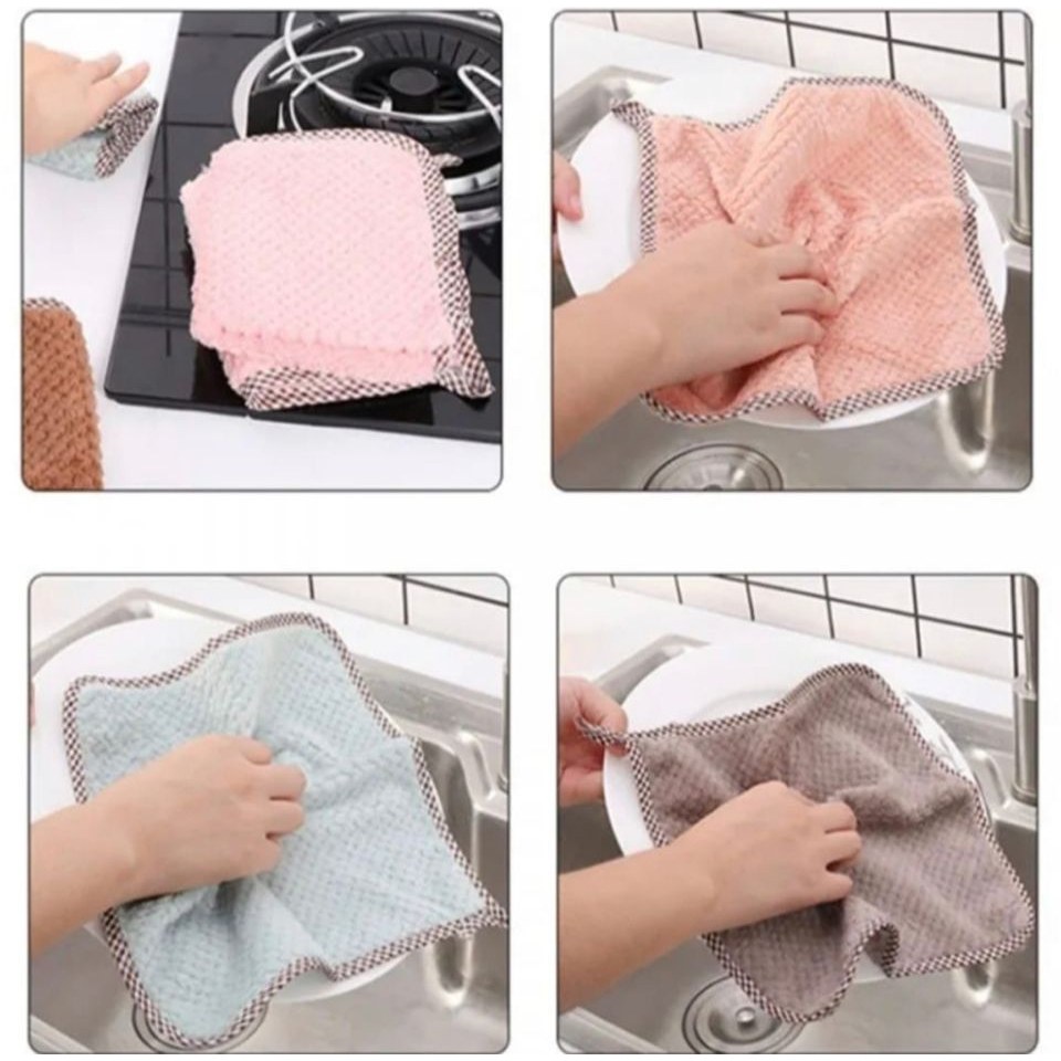 SS Kain Lap Dapur Gantung Hand Towel Microfiber Lap Microfiber Dapur Kain Lap Micro Fiber Anti Minyak