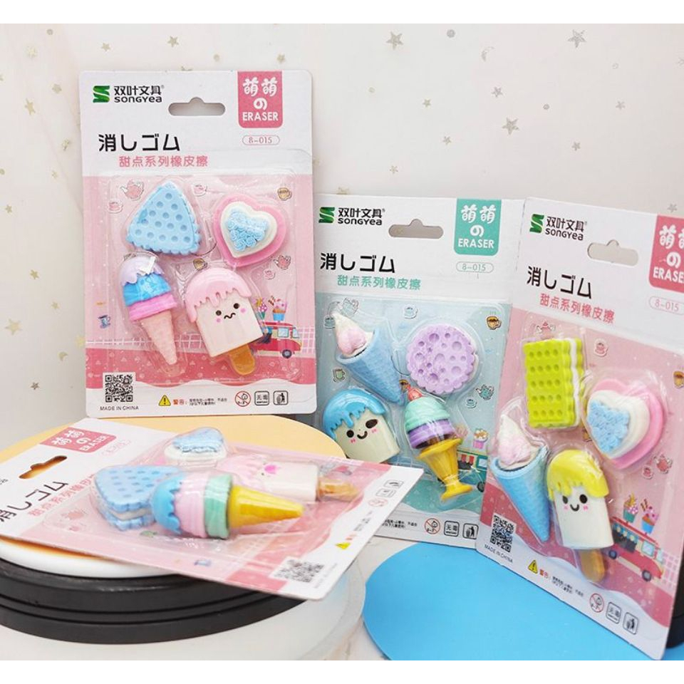 SG Penghapus Set Cute Penghapus Pensil Karakter ERASER Karakter Lucu