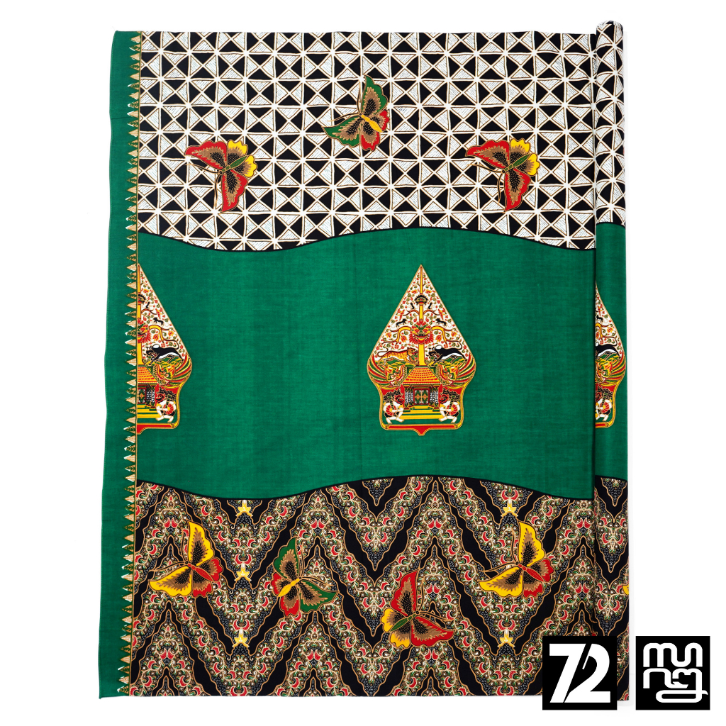 KAIN BATIK PREMIUM Bahan Katun Motif Wayang Kupu Warna Hijau Hitam Ijo 724791 Cap 72 Jarik Jarit Samping Kebat Panjang Batik Katun Modern Premium Bahan Seragam Batik Pernikahan Kantor Keluarga Murah Kamen Jadi Batik Bali Lembaran