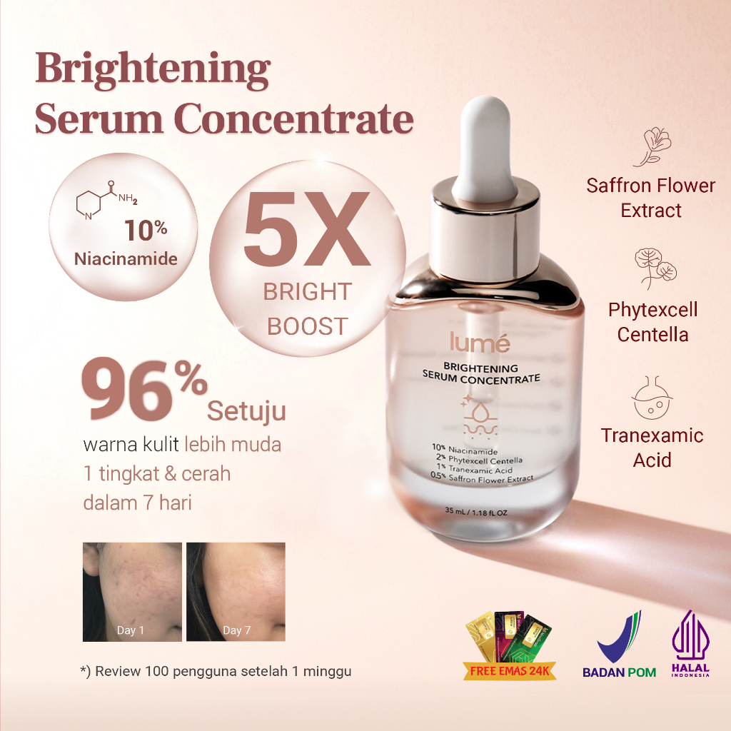 (Free Emas 24K) LUME Brightening Serum Concentrate Skincare