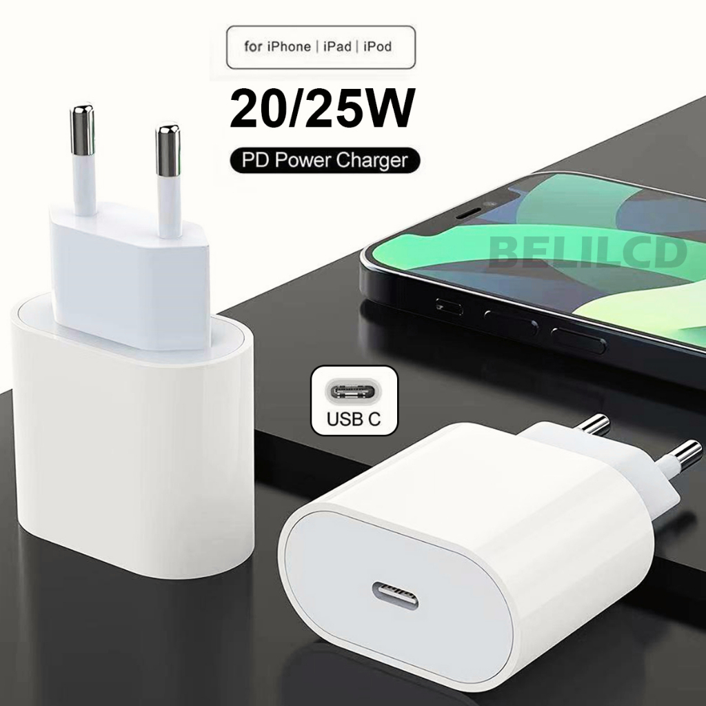 BELILCD IP USB-C Kabel Data Charger Set 20W/25W PD Type C to L Power Adapter Set Super Quick Charger Fast Charging