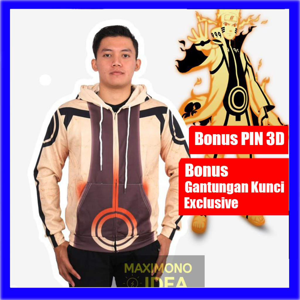 Jaket Anime Naruto Kurama Kyuubi