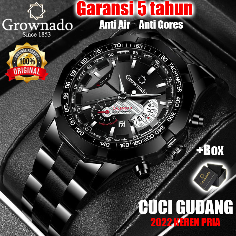 【Harga Terendah】✅Jam Tangan Pria✔ Anti Air + Anti Gores Kalender Army Quartz Analog 5757 Luxury Bisnis Quartz Jam tangan