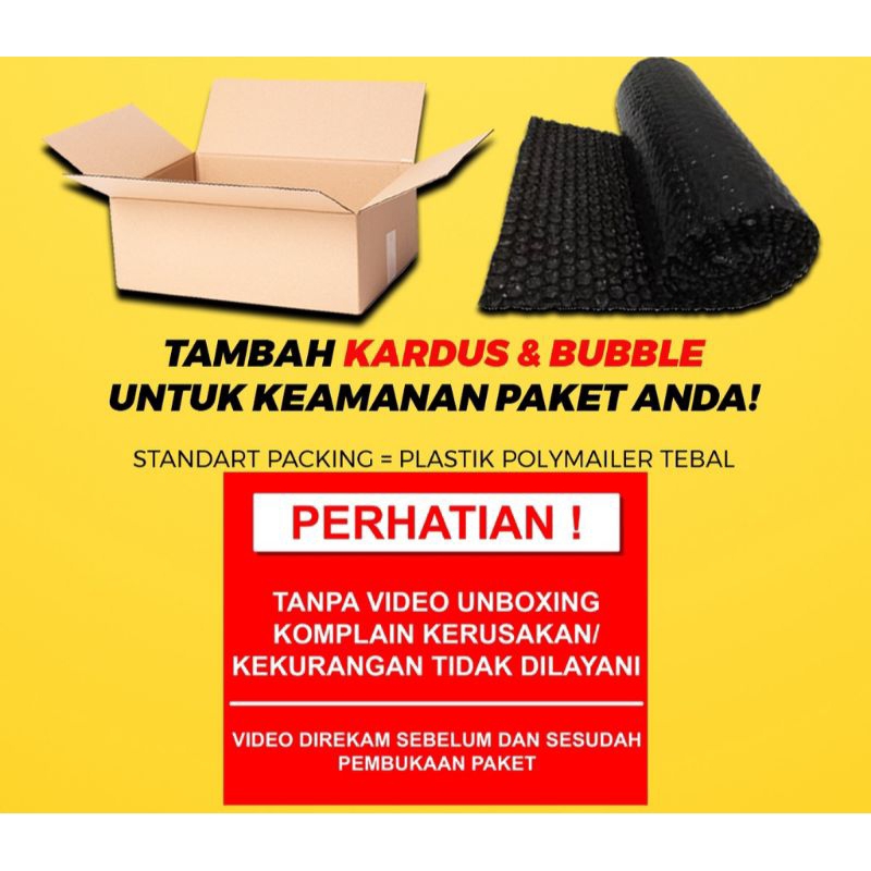 

Tambahan pekingan barang aman tidak rusak