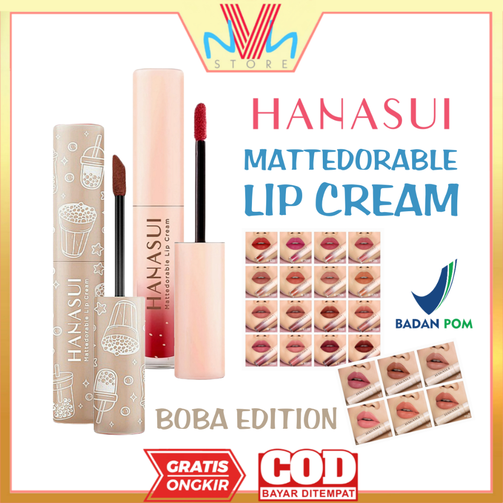 HANASUI MATTEDORABLE LIP CREAM - BOBA MATCHA EDITION - LIP CREAM HANASUI