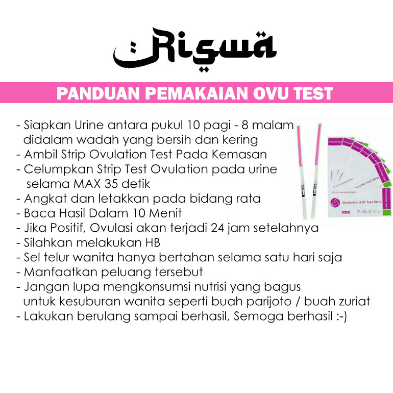 WARNA UNGU Tes Ovulasi Masa Subur Kesuburan Wanita LH Tespek Strip Ovulation Test