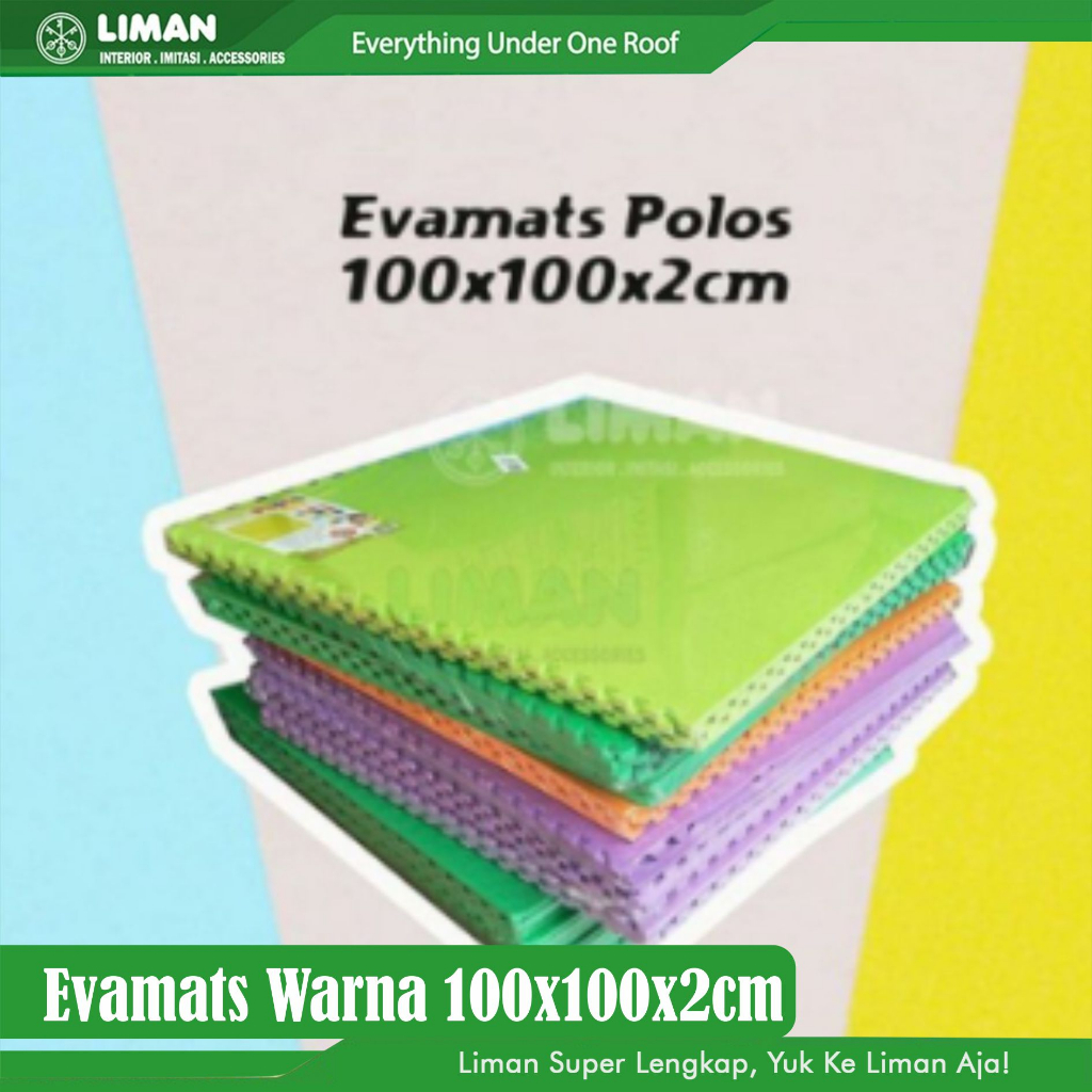 EVAMATS POLOS 100x100x2CM/ KARPET EVAMATS/ TIKAR/ ALAS BERMAIN ANAK/ PUZZLE