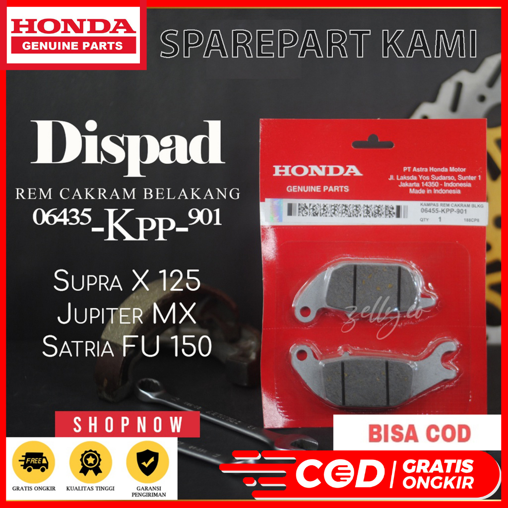 DISPAD DISKPAD / KAMPAS REM BELAKANG CAKRAM SUPRA X 125 FI BATMAN SUPRA X 125 FI BATMAN TIGER REVOLU