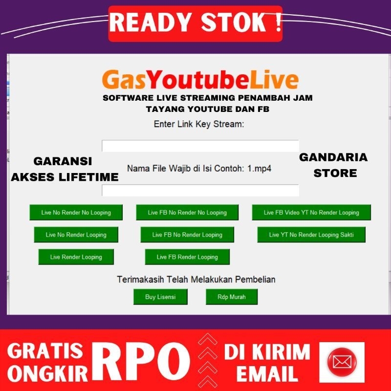 SOFTWARE MULTI  LIVE STREAMING FOR YOUTUBE