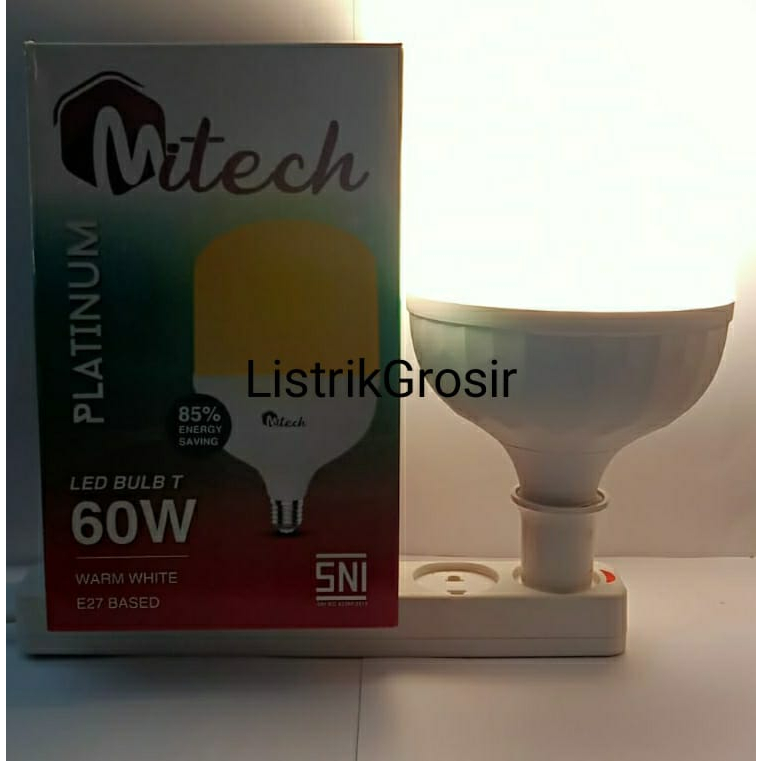 Kuning / Warm White Lampu Led MITECH 60w Kapsul 60watt WarmWhite