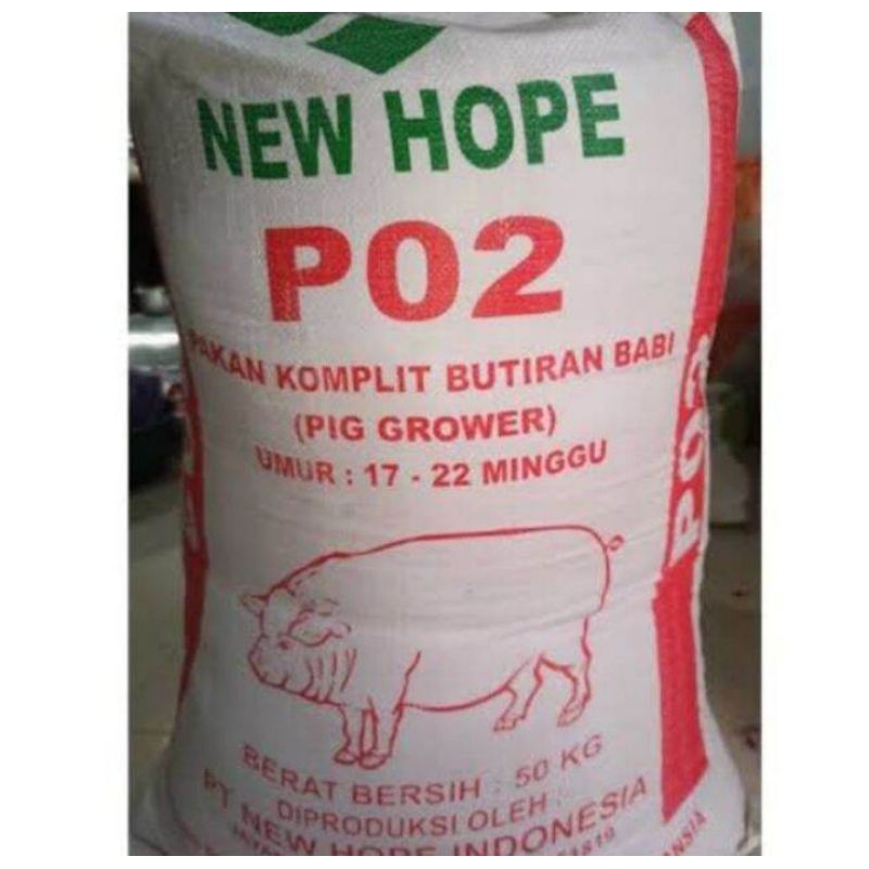 Pakan Ayam New Hope PO2 Pur Unggas Ayam Babi Pelet Repack 10 Kg