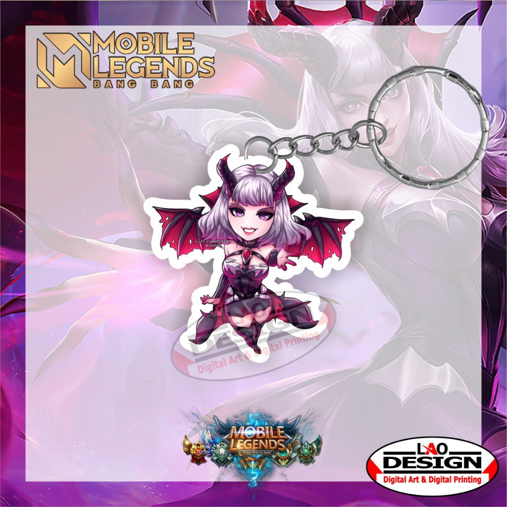 Gantungan Kunci Alice Mobile Legend - Gantungan Kunci Akrilik - Ganci Akrilik - Gantungan Kunci Hero